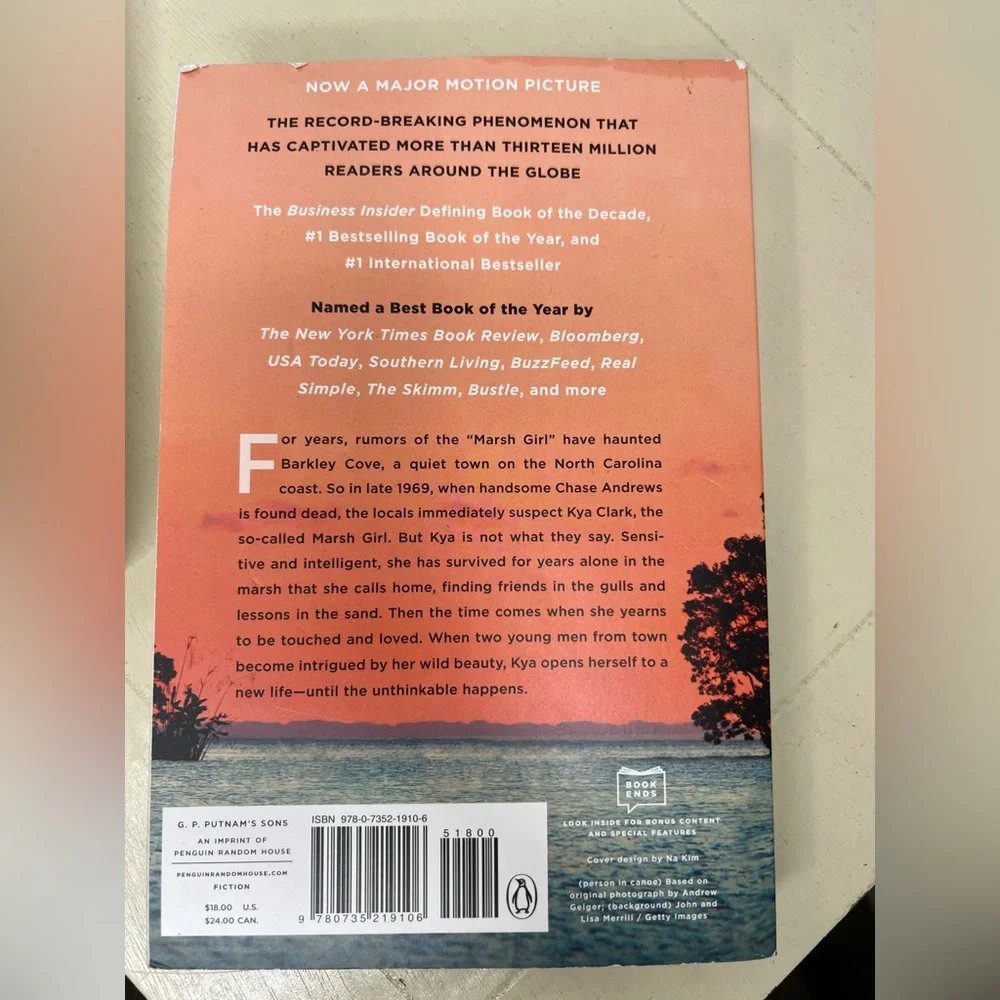 Delia Owen’s - Where the Crawdads Sing Book